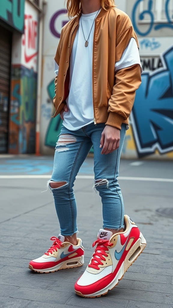 Stylish outfit featuring Nike Air Max 90 